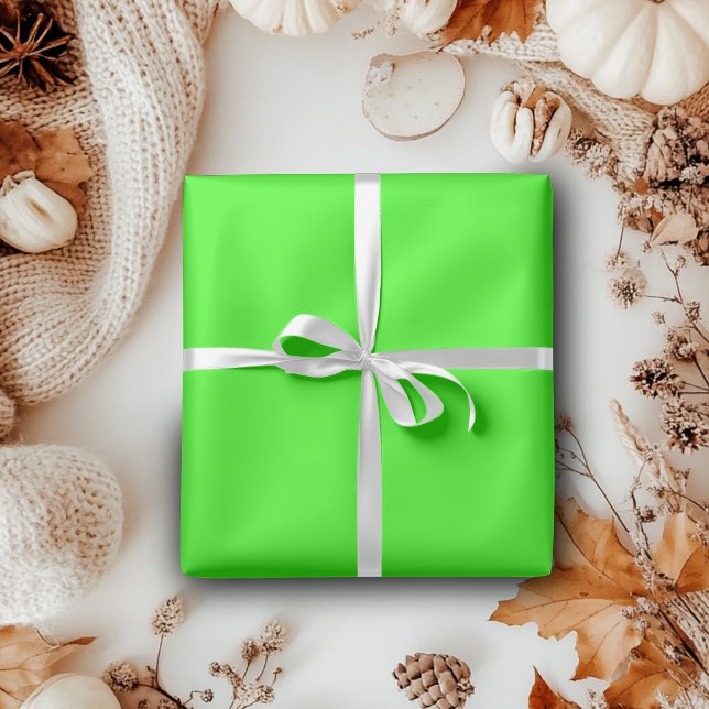 Neon Green Solid Colour | Classic | Elegant Wrapping Paper (Creator Uploaded)
