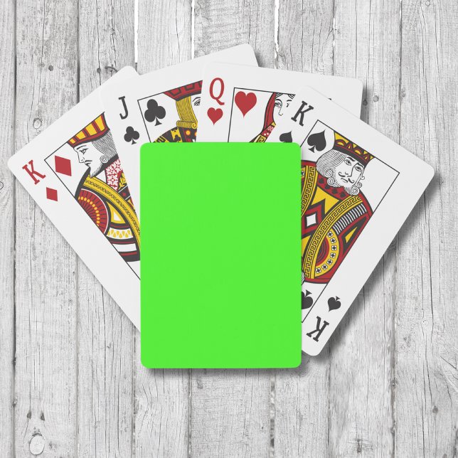 Neon Green Solid Colour | Classic Playing Cards (Creator Uploaded)