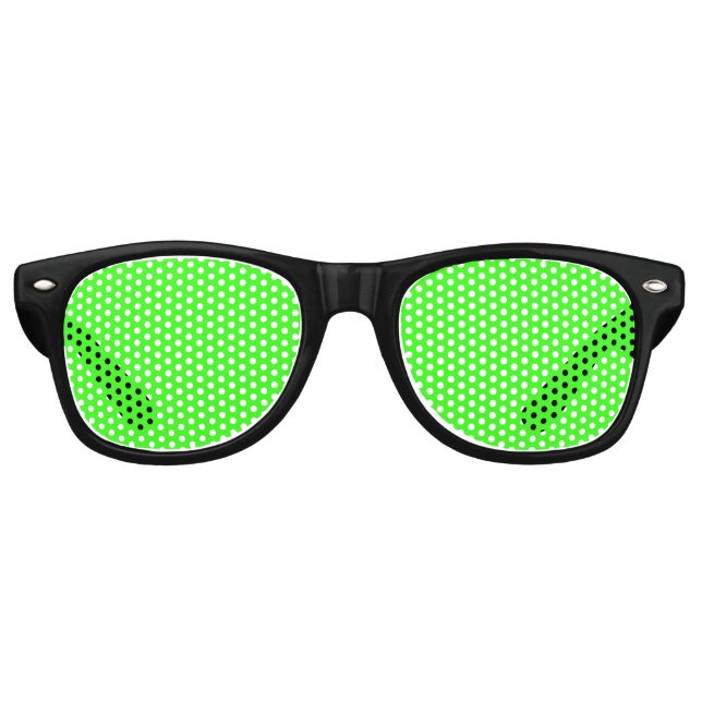 Neon Green Solid Colour | Classic Retro Sunglasses (Front)