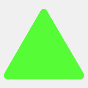 Neon Green Solid Colour Classic Triangle Sticker