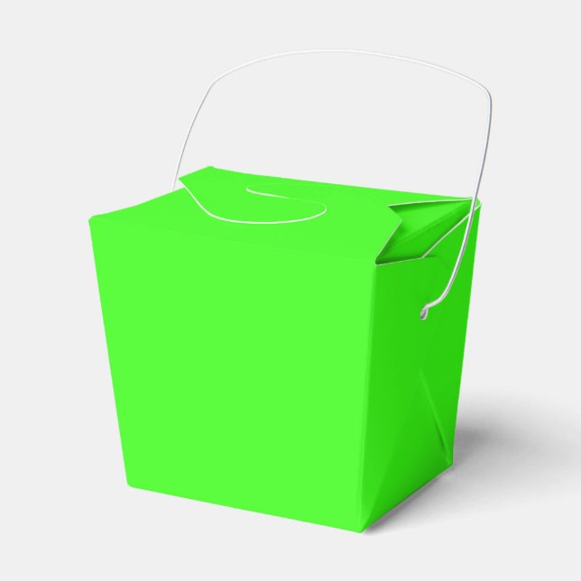 Neon Green Solid Colour Favour Box (Front Side)