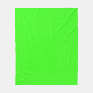 Neon Green Solid Colour Fleece Blanket