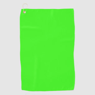 Neon Green Solid Colour Golf Towel
