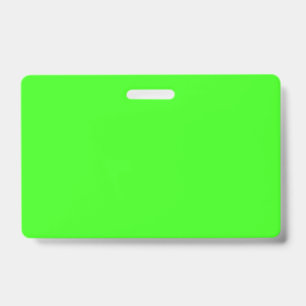 Neon Green Solid Colour ID Badge
