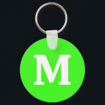 Neon Green Solid Colour  Key Ring<br><div class="desc">Neon Green Solid Colour Modern Colour.</div>