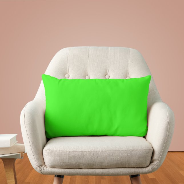 Neon Green Solid Colour Lumbar Cushion (Creator Uploaded)
