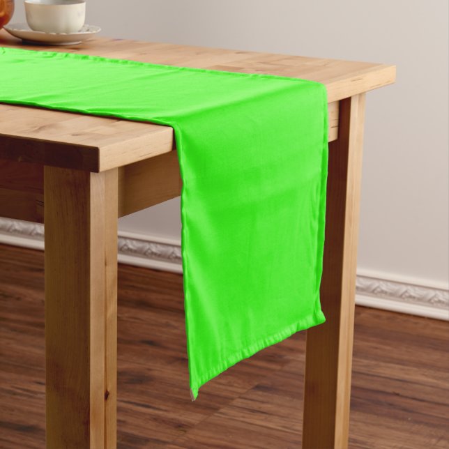 Neon Green Solid Colour  Short Table Runner (In Situ)