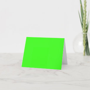 Neon Green Solid Colour Thank You Card