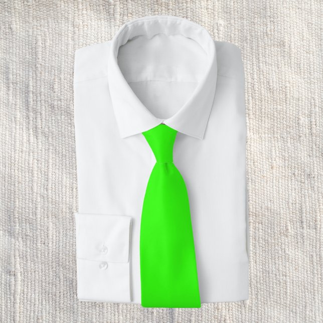 Neon Green Solid Colour Tie (Creator Uploaded)