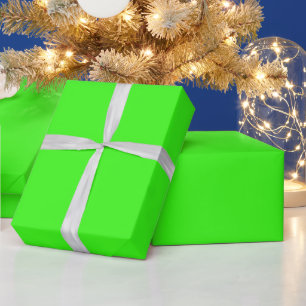 Neon Green Solid Colour  Wrapping Paper