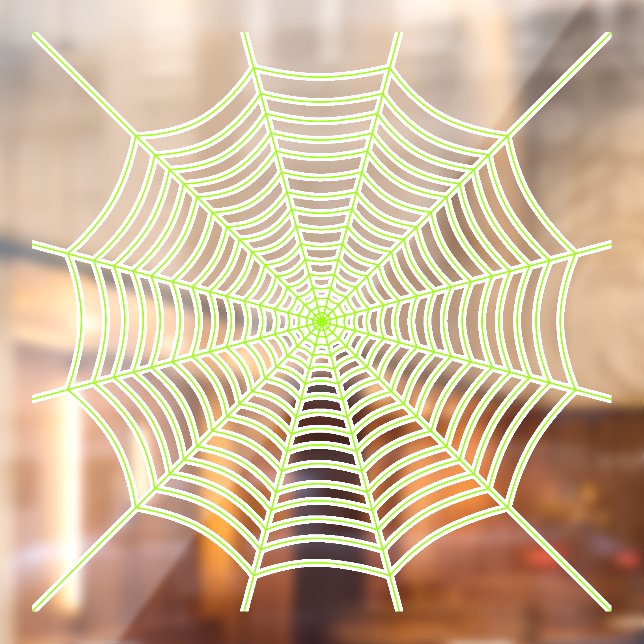 Neon green spider web Halloween decor (Sheet 2)