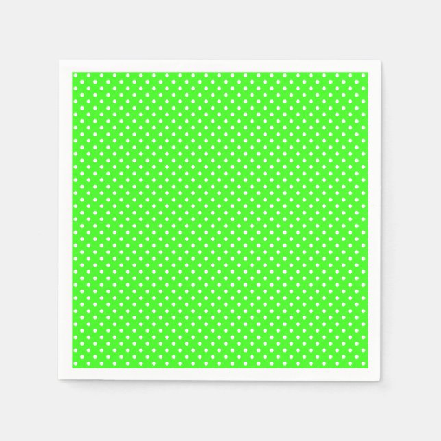 Neon Green Spotted Napkins (Front)