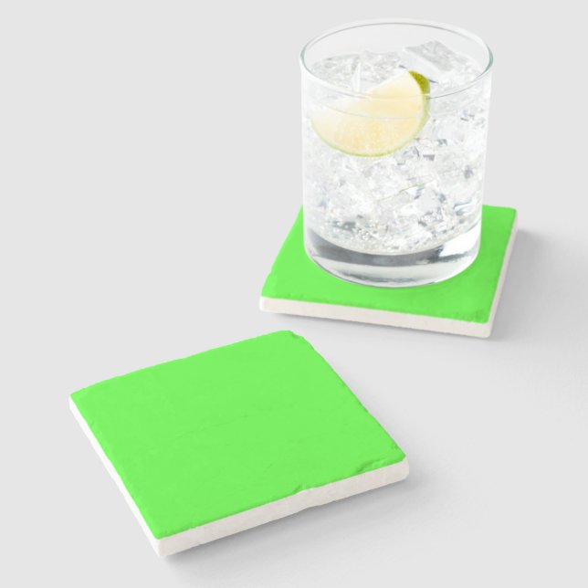Neon Green Stone Coaster (Side)