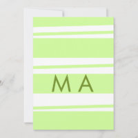 Neon green  stripes Greek pattern letter monogram 