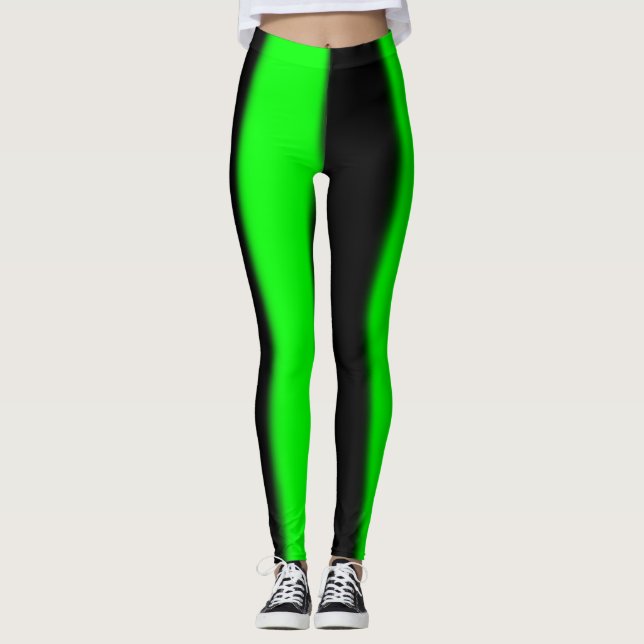 Neon Green Surge  Leggings (Front)