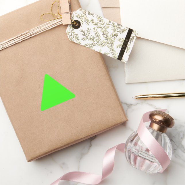 Neon Green Triangle Sticker (Gifting)