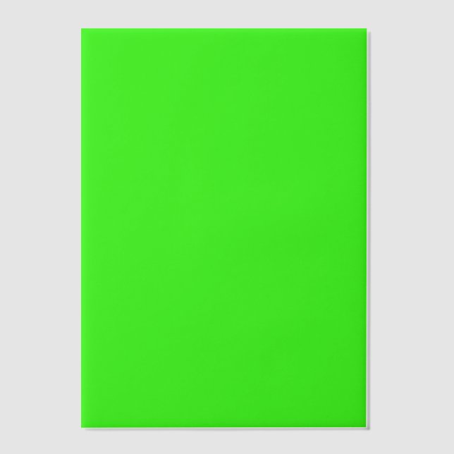 Neon Green Vellum Overlay Sheet – Customisable Invitations (Front)