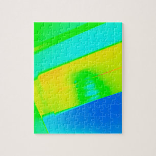 Neon Green Yellow Blue 4Lulu Jigsaw Puzzle