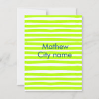 Neon green yellow retro stripes add name cityplace