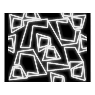 Neon Grid Runner Poster