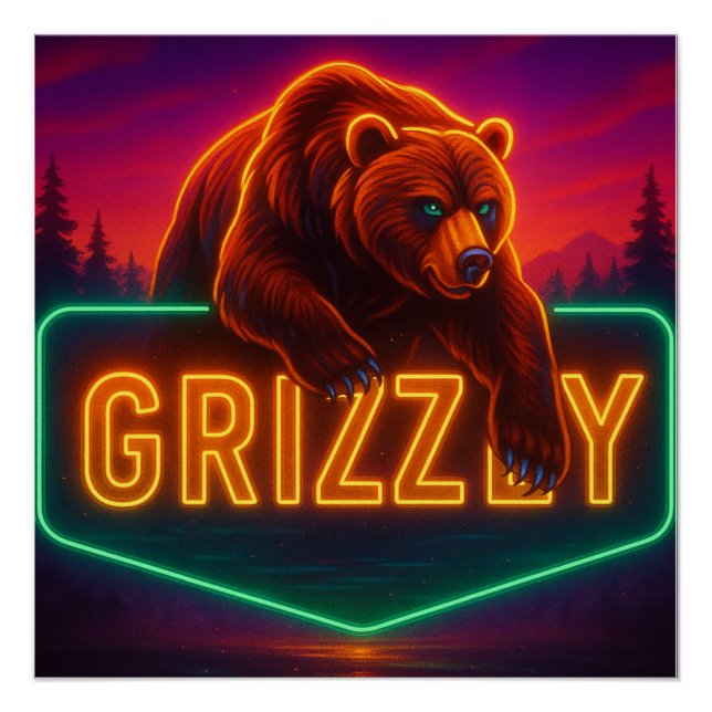 Neon Grizzly Poster (Front)