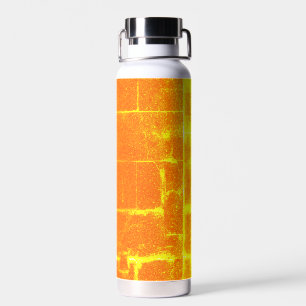 Neon Grunge Orange Stainless Steel Bottle
