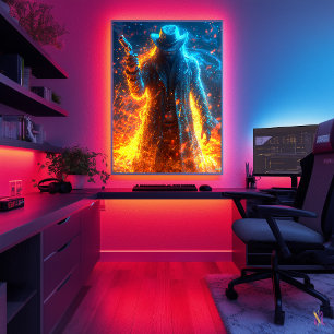 Neon Gunslinger – Cyberpunk Outlaw of the West Poster