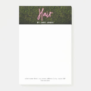 Neon Hair Salon Professional Cosmetologist Post-it Notes