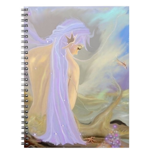 Neon-Haired Mermaid Notebook (Front)