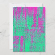 Neon Halftone Grunge Texture Blank Invitation Card