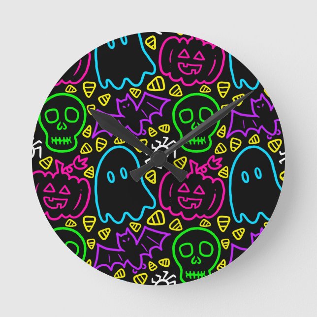 Neon Halloween Clock (Front)