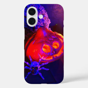 Neon Halloween pumpkins iPhone 16 Case