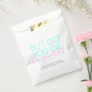 Neon Hangover Relief Kit Personalized Bachelorette Favour Bag