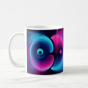 Neon Harmony: A Modern Interpretation of Yin Yang Coffee Mug