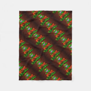 Neon Have A Very Merry Christmas Fleece Blanket