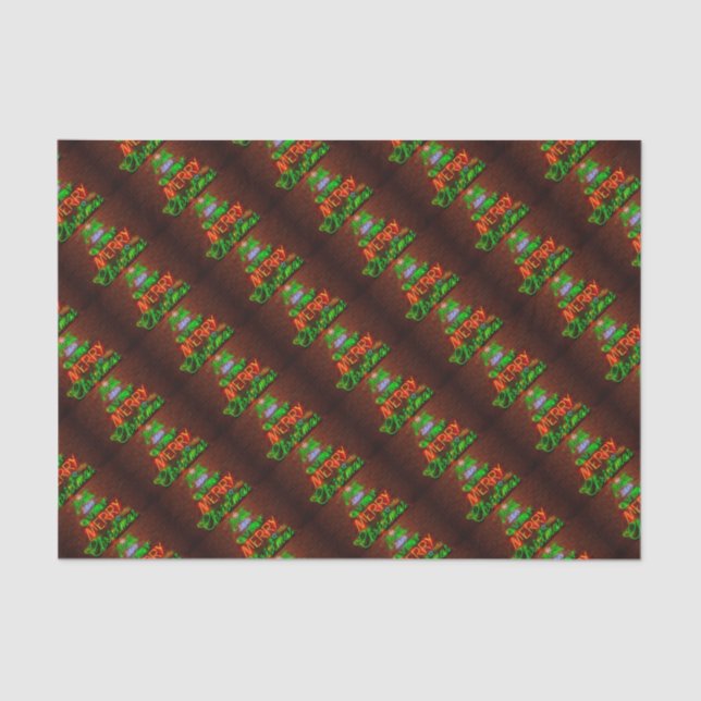Neon Have A Very Merry Christmas Tissue Paper (Front)