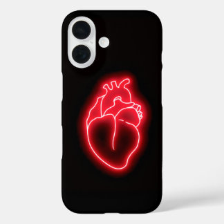 Neon Heart iPhone 16 Case
