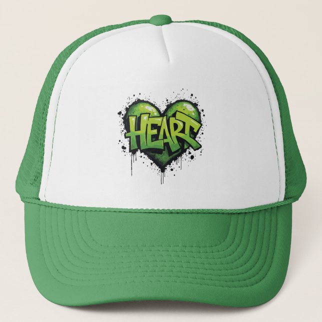 Neon Heartbeat Trucker Hat (Front)