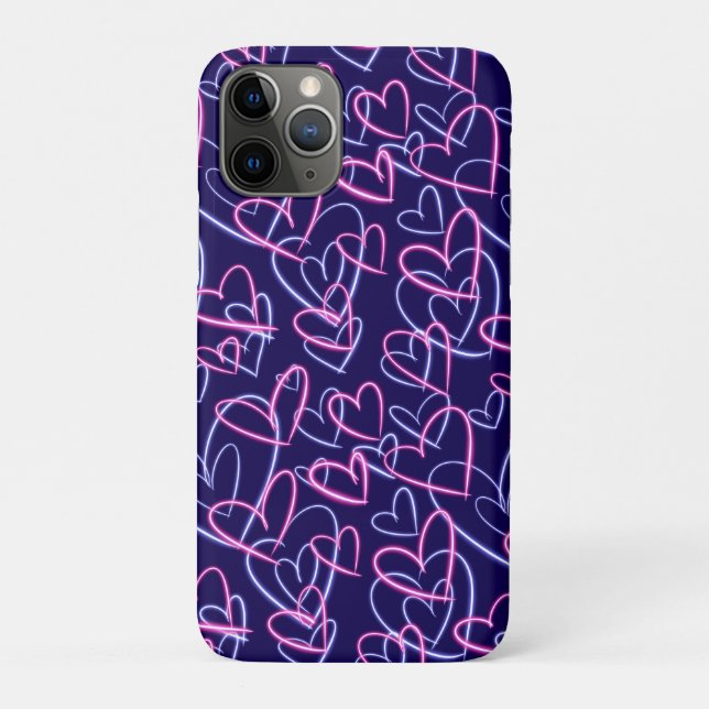 Neon Hearts Case-Mate iPhone Case (Back)