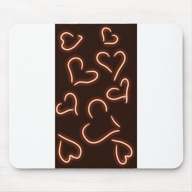 Neon Hearts Red Mouse Pad (Front)