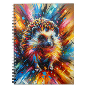Neon Hedgehog Burst Notebook