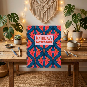 Neon Heliconia Notebook