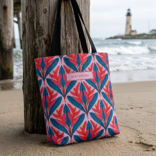 Neon Heliconia Tote Bag