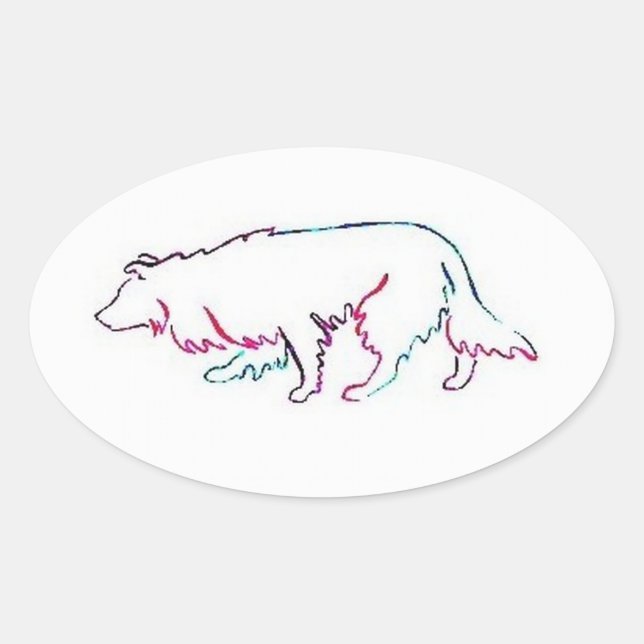 Neon Herd~Border Collie Sticker (Front)