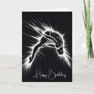 Neon High Diver On Black Card