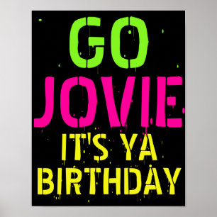 Neon Hip Hop Birthday Poster