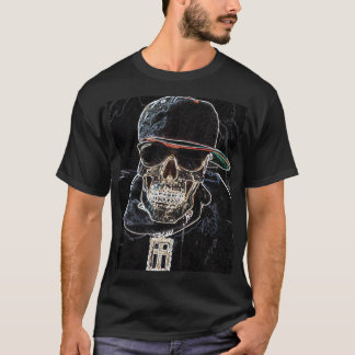 Neon Hip Hop Skull T-Shirt