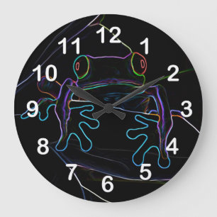 Neon Hopper Large Clock