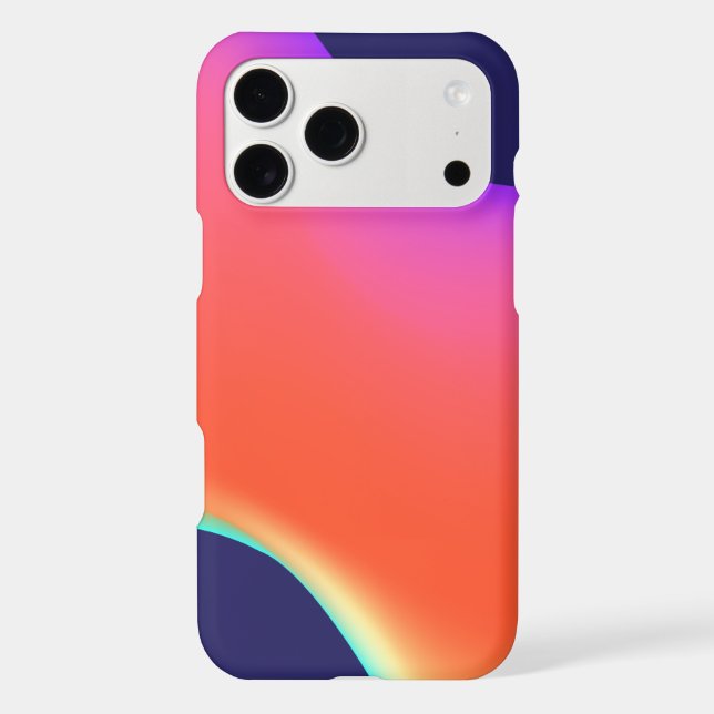Neon Horizon iPhone Case – Futuristic Gradient Glo (Back)