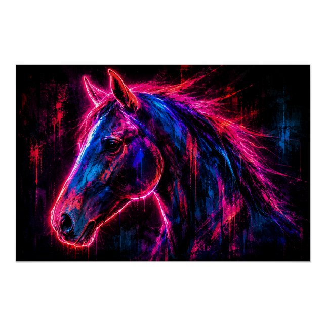 Neon Horse Poster (Front)